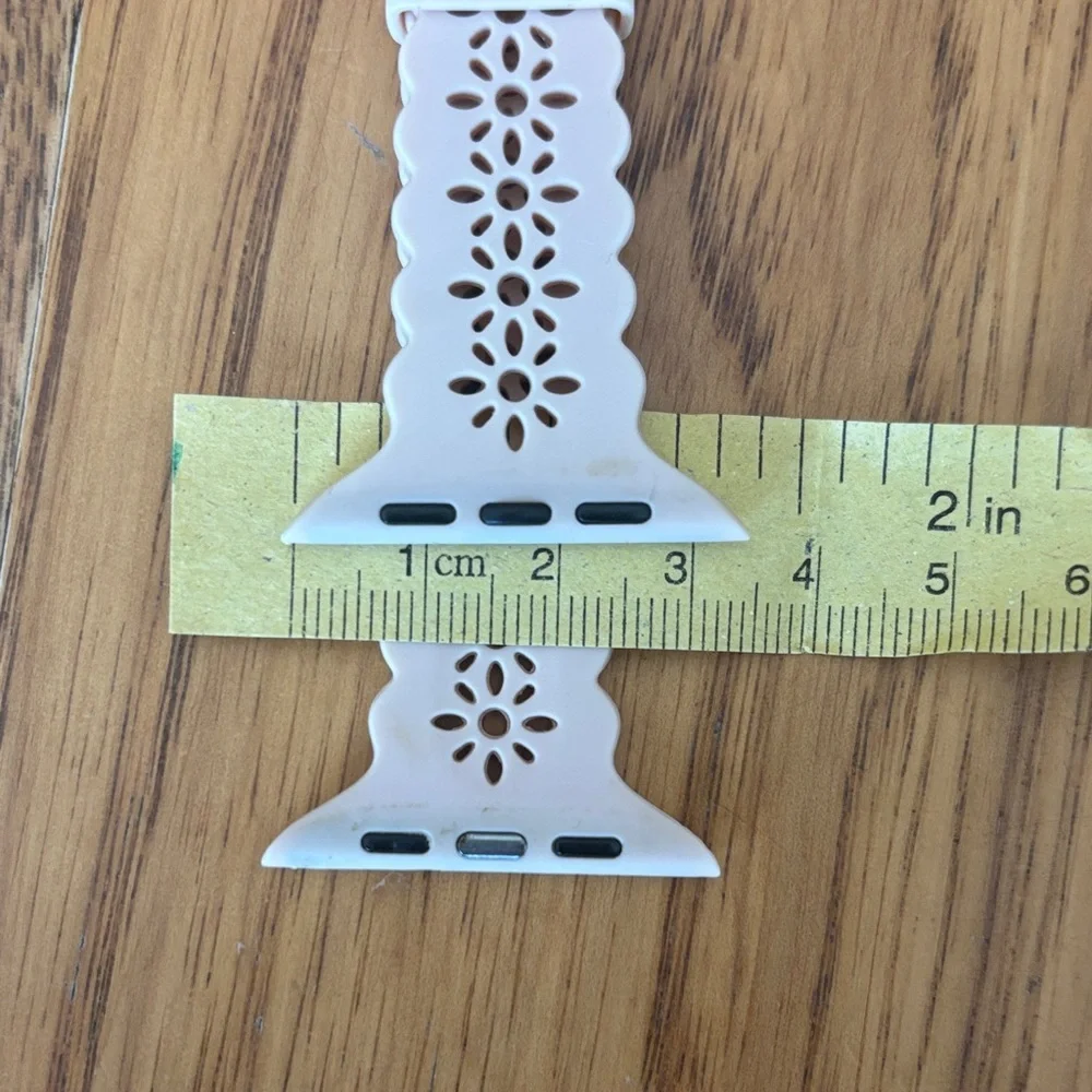 Floral Cutout Apple Watch Bands in Pink and Gray